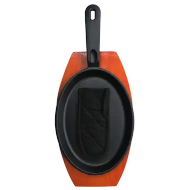 Chef Master - Pre Seasoned Cast Iron Fajita Platter Set Sale