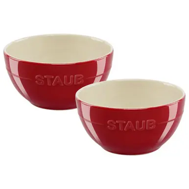 Staub - Cherry Red 2Pc Bowl Set Modern