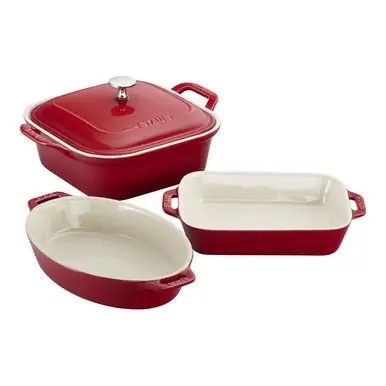 Viral Staub - Cherry Red 4 Pc Mixed Baking Dish Set