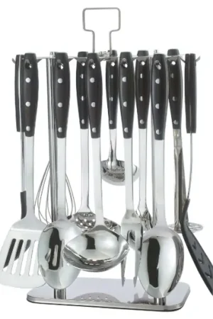13-piece kitchen utensil set, stainless steel - Zokura Luxury